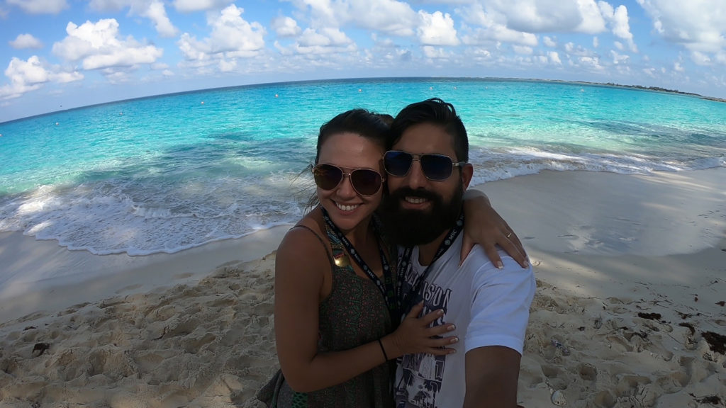 Casamento no Cruzeiro pelo Caribe. Chegada em Bahamas. Paradise Beach. Travel Brazil